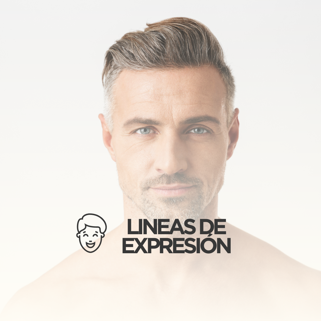 Hombre con expresión relajada, destacando tratamientos para suavizar líneas de expresión y rejuvenecer el rostro con botox